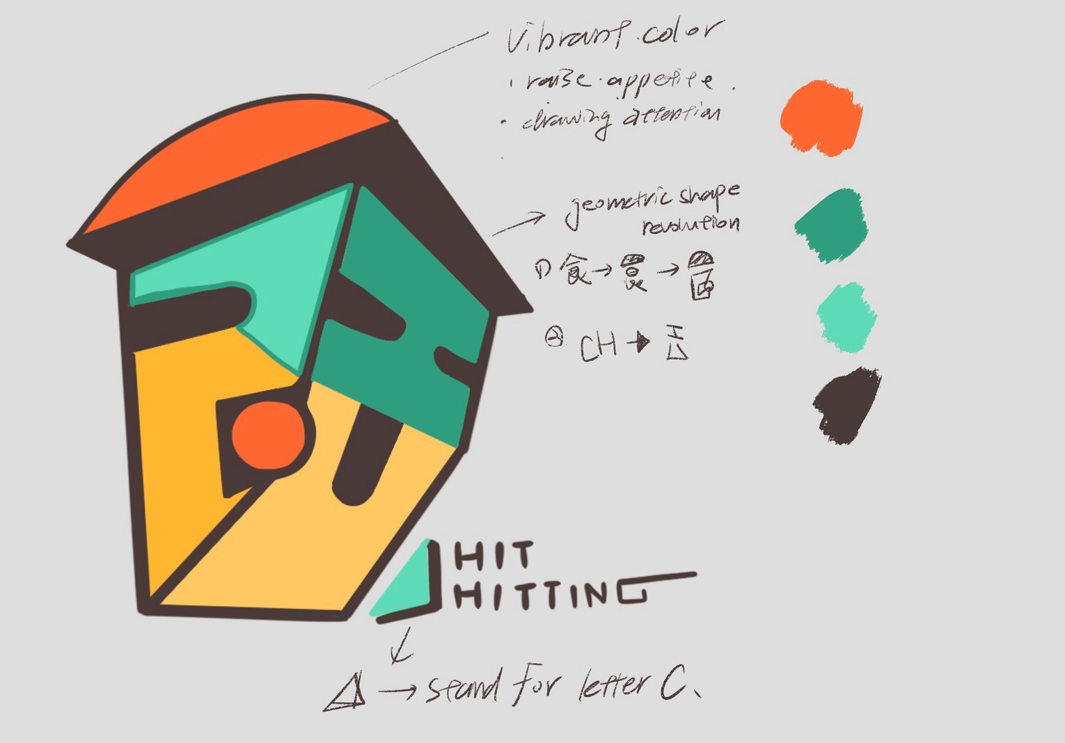 Dessert customization mockup — users express mood through color choices