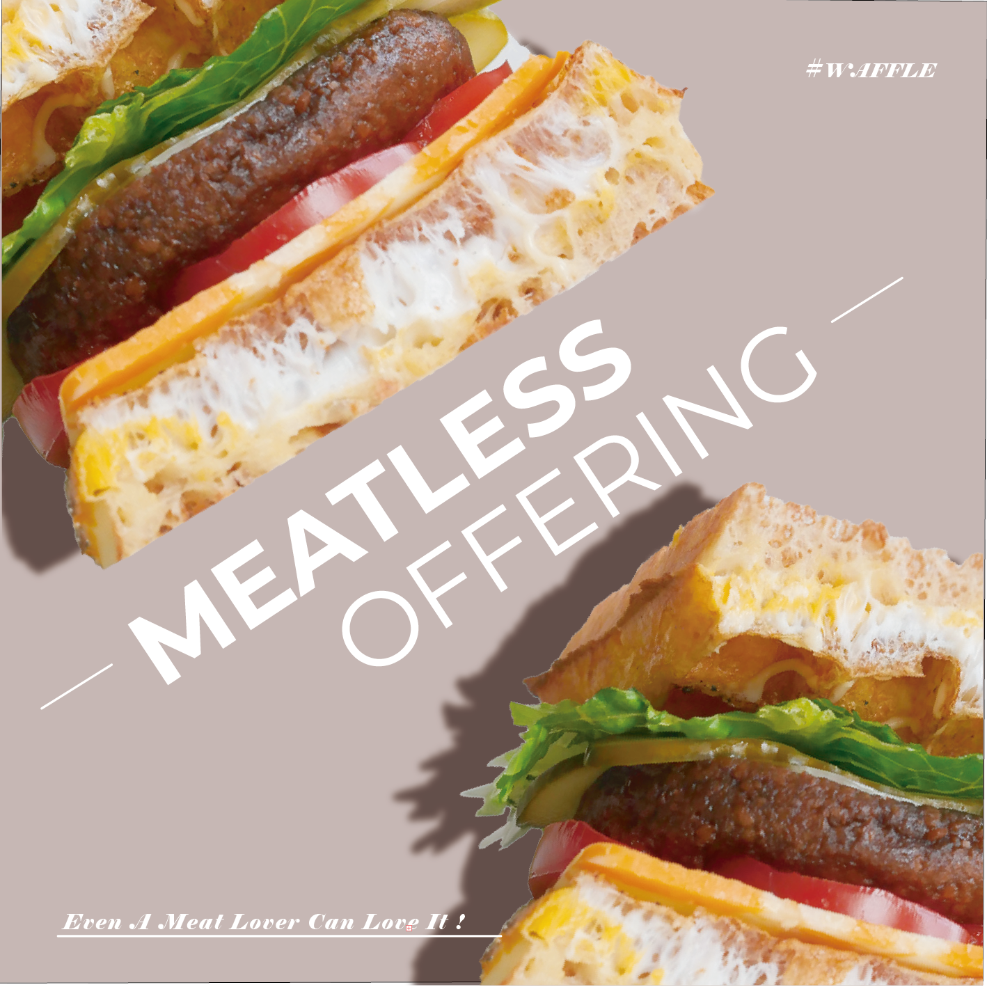 Meatless Offering — waffle sandwich poster